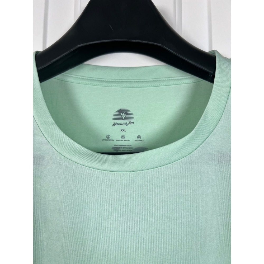 Havana Jim Mens XXL Mint Green Off The Hook Fishing Performance Graphic T-Shirt